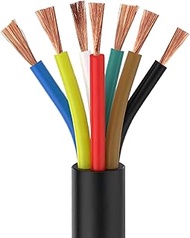 Qiping 7 Core Trailer Cable 5 m 12 V/24 V Trailer Cable 7-Pin LED Rear Lights Wiring Cable with Cabl