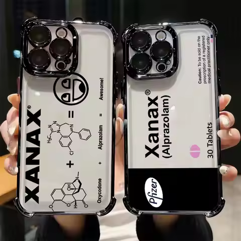 HOT XANAX Chill Pill Plating Phone Case For Google Pixel 10 9 8 7 9a 8a 7a Pro XL 5G Anti Fall Airba