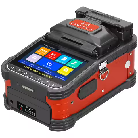 COMPTYCO A-5/FS-60F/AUA-70F Optical Fiber Fusion Splicer 6 Motors Fiber Optic Hot Melt Machine 10 La