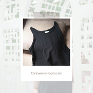 [Sundaylife] Cinnamon top - black เสื้อแขนกุด เสื้อกล้ามผู้หญิง เสื้อสายเดี่ยว minimal