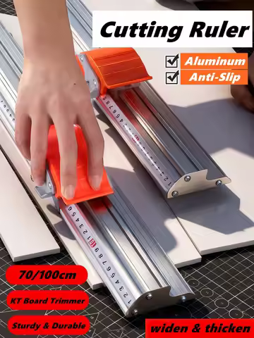 Manual Sliding Paper Cutter with Dual Scale Ruler, Aluminum KT Pvc Board Trimmer for Photo, Foam Boa