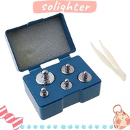 SOLIGHTER 5pcs/set Digital Scale Calibration Weight Set Weight Measurement High Precision 5g-50g Gra
