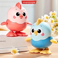 SMARTSIMPLE Colorful Wind-up Hopping Chick Clockwork Swing Crawling Toy Toddlers Educational Interac