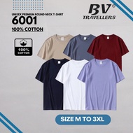 BV Travellers Quality 100% Cotton Plain Colour Round Neck T-Shirt