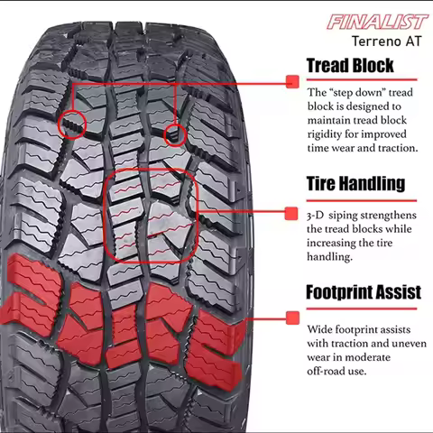 Set of 4 (FOUR)A/T 265/70R17 115T SUV All Season All Terrain Tire 265/70/17 (Tire Only) + Road Hazar