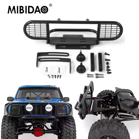 MIBIDAO Metal Camel Trophy Front Bumper for D90 TRX-4 Defender Axial SCX10 II 90046 1/10 RC Crawler
