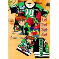 เบนเทน Ben10 ชุดเบนเทน ชุดเซ็ทเสื้อแขนสั้น+กางเกงขาสั้นขาสั้น เด็กโต 4-13ปี S-4XL