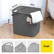 Citylife 35L Plastic Laundry Basket Large Space Saving Clothes Storage Bag Shelves Toys Organizer St