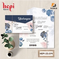 Full Color Gramature Wedding Invitation 150gsm Hepi 23011