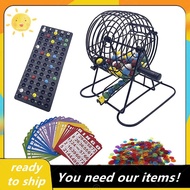 Deluxe Bingo Game Set with 6 Inch Bingo Cage, Bingo Master Board,75 Colored Balls , 50 Bingo Cards, 