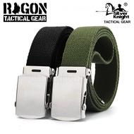 RAGON ROTC Garrison Tactical Belt Aluminum Buckle Black and Gold Color Buckle