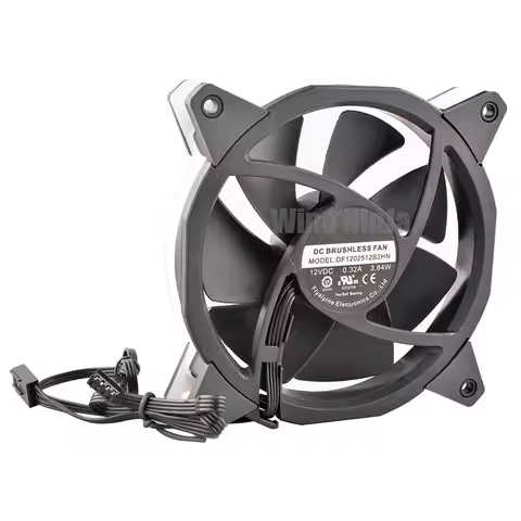 DF1202512B2HN 12cm 120mm 120x120x25mm DC12V 0.32A 3.84W 4pin 3000rpm RGB color light cooling fan for