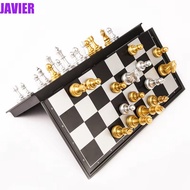 JAVIER Magnetic Chess Set, Folding Plastic International Chess, Universal 25/32cm Chessboard Portabl