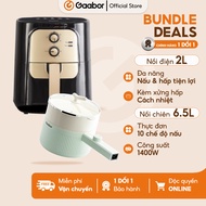 Combo Gaabor 41 Nồi chiên không dầu dung tích lớn 6.5L AF65M-BK01A và nồi điện đa năng 2L EC-20M01A