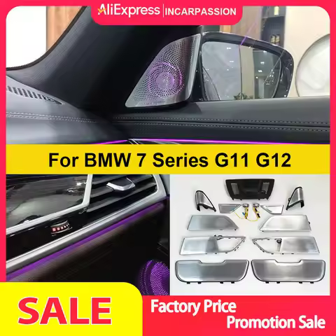 LED Ambient Light Cover for BMW 7 Series G11 G12, BMW G11 G12 LED Illuminate Speaker Grille, G11 G12