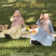 SORA linen basic wear daily idul fitri Jubah Jubah Muslimah Dress Muslimah
