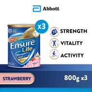 [Bundle of 3] Ensure Life StrengthPro Strawberry (800g)