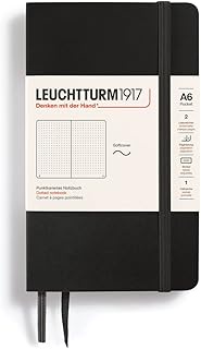 Leuchturm Notebook A6 Dot Squared, Soft Cover, Black 311346