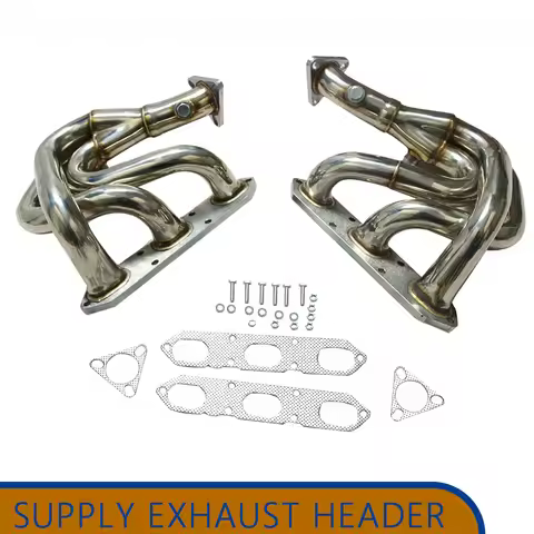 Stainless Tubular Manifold Header Exhaust tips for Porsche 97-04 986 BOXSTER BASE/S