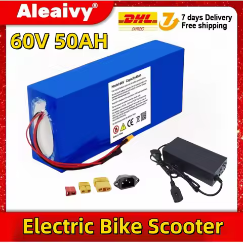 High-performance Li-Ion 16S8P 60V 50Ah Battery Pack for Electric Bike Scooter Motorcycle 67.2V 3000W