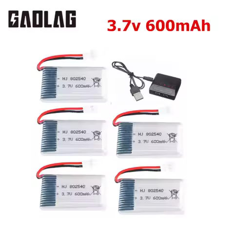 3.7V 600mAh 30C 802540 Lipo Battery For Syma X5 X5C X5SW X5SC CX-30 M68 905 QX80 K60 RC Quadcopter D