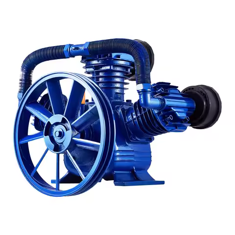 SucceBuy 10HP Air Compressor Pump Head 90PSI 3Cylinder Oil Lubricated Air Compressor Piston Head Dua