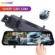 CENZIMO 10 inch AHD 1440P Dash Cam Right Lens Car Dash Camera Recorder Stream Media DashCam 2.5D Tou