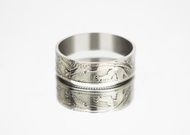 英國硬幣戒指 10 便士 2011-2015 硬幣戒指男士硬幣戒指禮物