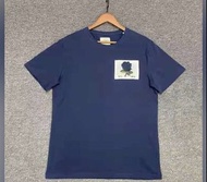 Kent &amp; curwen 玫瑰花藍色T-shirt Navy