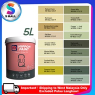 5L (1696-1766) Nippon Paint Interior Q-Glo Delightful Greens & Blue Greens