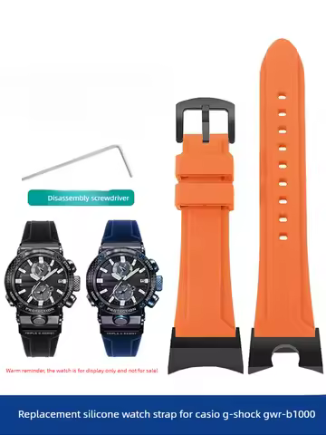 Suitable for Casio G-SHOCK Airmaster Series GWR-B1000-1A Modified Waterproof Silicone Watch Strap