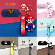For Sony WF-C700N Case Cartoon Mario Keychain Pendant Sony WF-C500 Silicone Soft Case Cute Night Fur