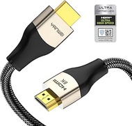 YANWEI 8K Certified HDMI 2.1 Cable 6ft,48Gbps Ultra High Speed HDMI Cord, 4K120Hz 8K60Hz,eARC HDR10 4:4:4 HDCP 2.2 2.3 DTS:X Compatible for PS5,PS4,Xbox,Switch,Apple,Roku,Sony,LG,Samsung TV,Blu-ray