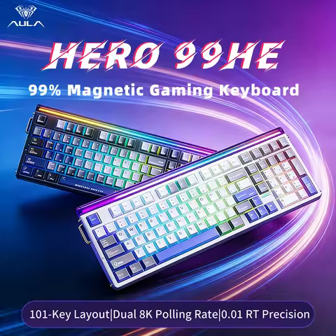 AULA Hero 99he Magnetic Keyboard 99% Layout Wired Trigger 8K Return Esports Gamer Customize RGB Mech