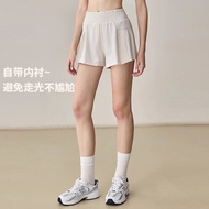 Yoga Shorts Women Outdoor Running Training Fake Two-Piece Cool Quick-Drying Fitness Shorts 10.17 A2