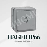 Hager IP66 Outdoor Weatherproof Door Bell Switch 10A Waterproof