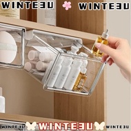 WINTE3U Pull-Out Storage Drawer, Under The Mirror Cabinet No-Punching Installation Storage Box, Qual