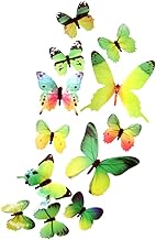 Veemoon 12pcs Fridge Stickers 3d Butterflies Wall Mural Room Wallpaper Nursery Room Wall Decor 3d Wall Decal Mirror Car Window Sticker Decoration for Home Car Sticker Glossy Decorate