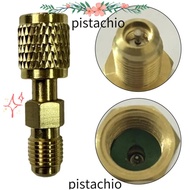 PISTACHIO R32 Thread Adapter, 1/4" Female to 1/4" Durable R32 R454B Refrigerant Brass Adapter, Porta