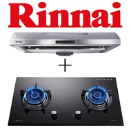 Rinnai RH-S259-SSR-T Slimline Hood + RINNAI RB-72G 2 BURNER HYPER FLAME BUILT-IN GLASS HOB