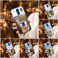Cat Silicone Phone Case For LG Q7/Q7+/Q7A/Style L-03K-JP Card bag Anti-dust Durable TPU Dog Graffiti