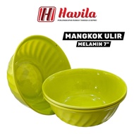 HIJAU Green Flower Melamine Bowl 7 inch ± 7.5cm