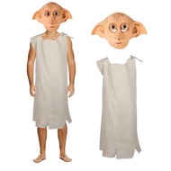 W Dobby Costume Adult Elf Ears Full Head Latex Halloween Party Realistic Cosplay Costum
