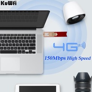 Kuwfi 4G Router Wifi Dongle 4G Modem Mobile Pocket 150Mbps LTE SIM Card Wifi Router Mini Outdoor USB Wifi Hotspot Mifi Adapter