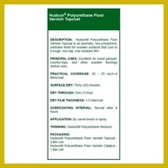 ⭐ ◊☜ ✧ HUDSON POLYURETHANE TOPCOAT : HUDSON TOPCOAT LITER