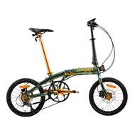 Foldable Bicycle (Bi-Fold) CAMP Gold Mini Sport 16in 9spd - Aurora
