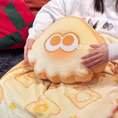 Game Splatoon 3 Squid Plush Nap Blanket Cushion Pillow Air Conditioning Blanket Office Sofa Decor Co