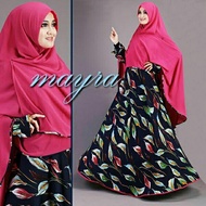 Gamis Mayra Pink Fanta Busana Muslim Hijab Bergo Syari Mayra Fanta