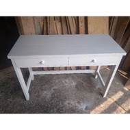 PUTIH Table 2 drawers White Duco Paint 120x50x75
