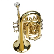 [Hot-Selling Musical Instruments] Palm Horn Trumpet Drop B-Tuning Palm Horn Pocket Trumpet Mini Trum